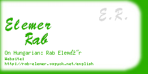 elemer rab business card